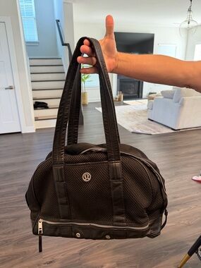 lululemon athletica Black Mesh Duffel Tote